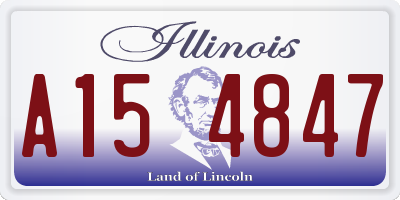 IL license plate A154847