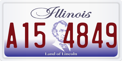 IL license plate A154849