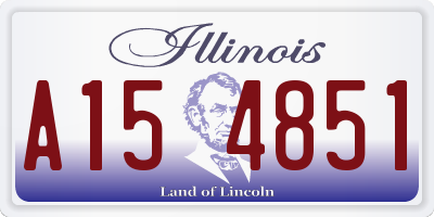 IL license plate A154851