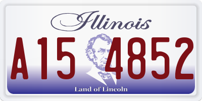 IL license plate A154852