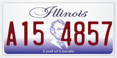 IL license plate A154857
