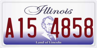 IL license plate A154858