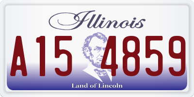 IL license plate A154859
