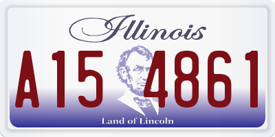IL license plate A154861
