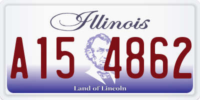 IL license plate A154862