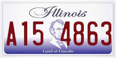 IL license plate A154863