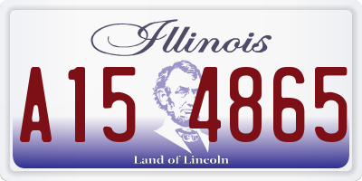 IL license plate A154865