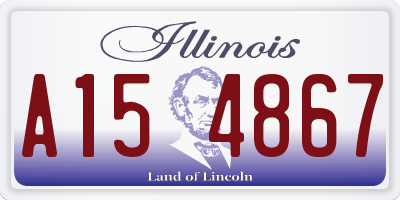 IL license plate A154867