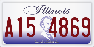 IL license plate A154869