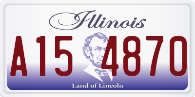 IL license plate A154870