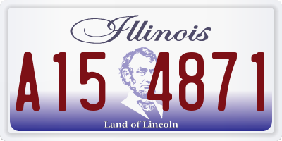 IL license plate A154871