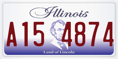 IL license plate A154874