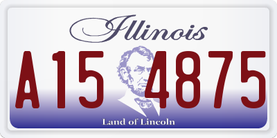 IL license plate A154875