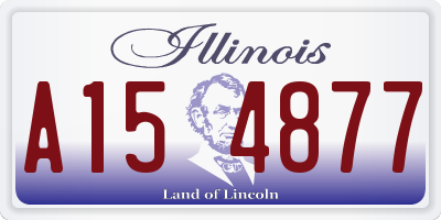 IL license plate A154877