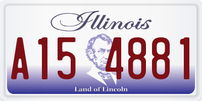 IL license plate A154881