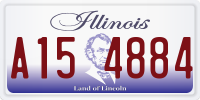 IL license plate A154884