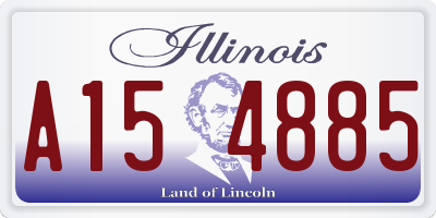 IL license plate A154885