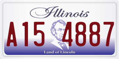 IL license plate A154887