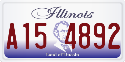 IL license plate A154892