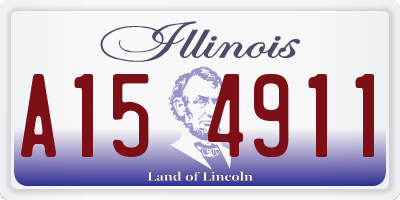 IL license plate A154911