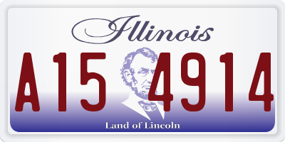 IL license plate A154914