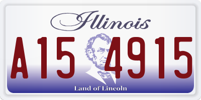 IL license plate A154915