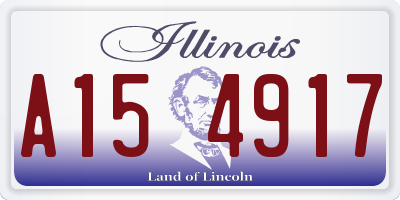 IL license plate A154917
