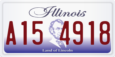 IL license plate A154918