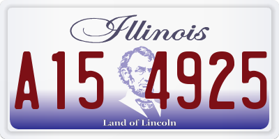 IL license plate A154925