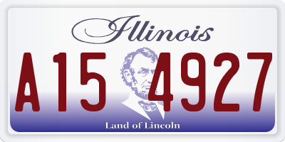IL license plate A154927