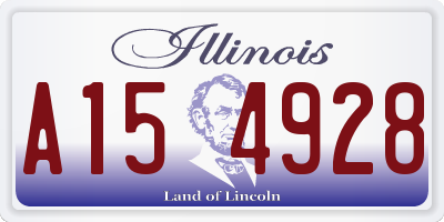 IL license plate A154928