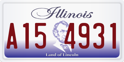IL license plate A154931
