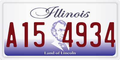 IL license plate A154934