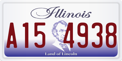 IL license plate A154938