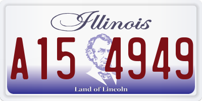 IL license plate A154949