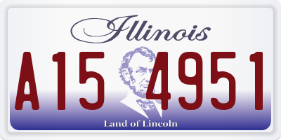 IL license plate A154951