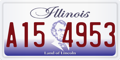 IL license plate A154953