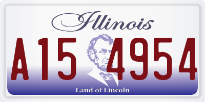 IL license plate A154954