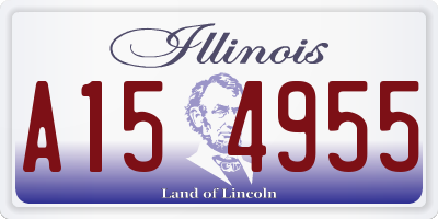 IL license plate A154955