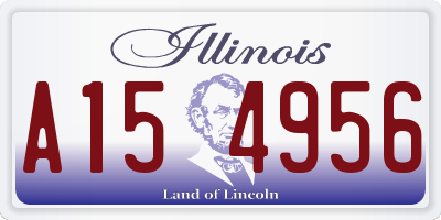 IL license plate A154956