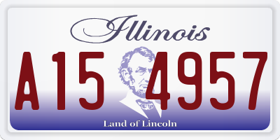 IL license plate A154957