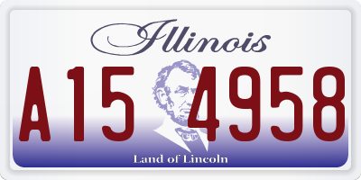 IL license plate A154958