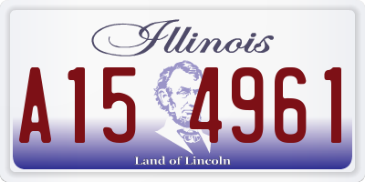 IL license plate A154961