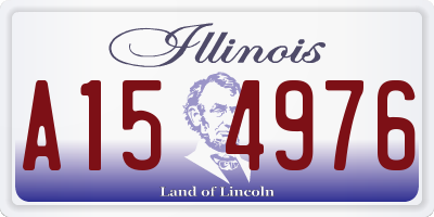 IL license plate A154976