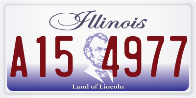 IL license plate A154977