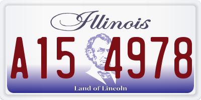 IL license plate A154978