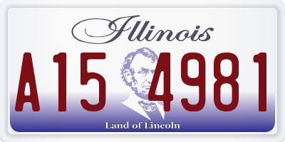 IL license plate A154981