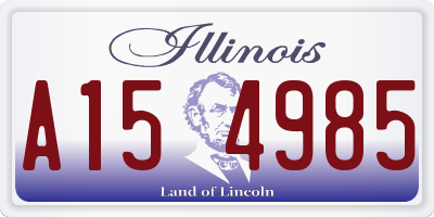 IL license plate A154985