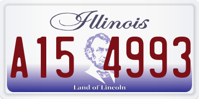 IL license plate A154993