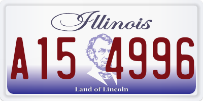 IL license plate A154996